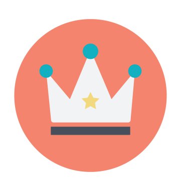 Taç renkli vektör simgesi