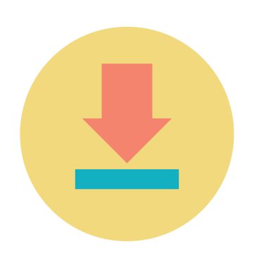 Ok renkli vektör simgesi