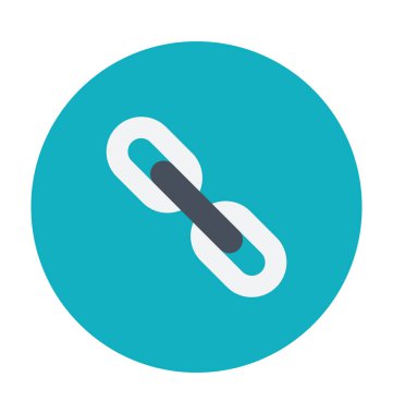 Bağlantı renkli vektör simgesi