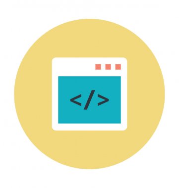 Renkli vektör simge kodlama html