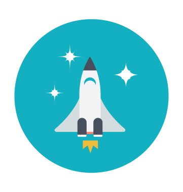 Roket renkli vektör simgesi