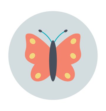 Kelebek renkli vektör simgesi