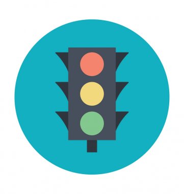 Trafik ışıkları renkli vektör simgesi