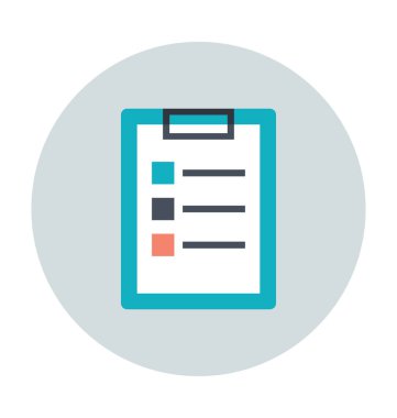 Denetim listesi renkli vektör simgesi