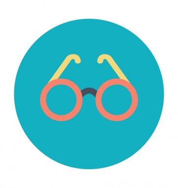 Gözlük renkli vektör simgesi