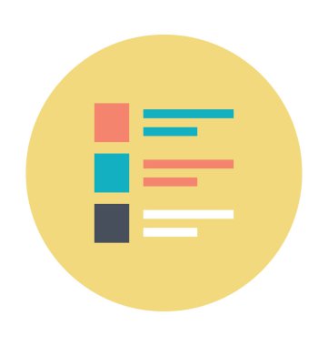 Liste öğesi renkli vektör simgesi