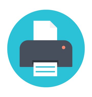 Yazıcı renkli vektör simgesi