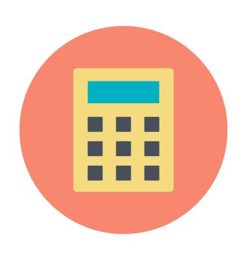 hesap makinesi renkli vektör simgesi