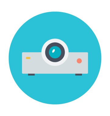 Projektör renkli vektör simgesi