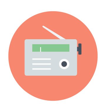 Radyo renkli vektör simgesi