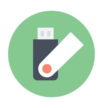 USB renkli vektör simgesi