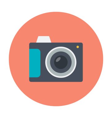 Kamera renkli vektör simgesi