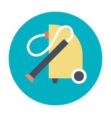 Elektrikli süpürge renkli vektör simgesi