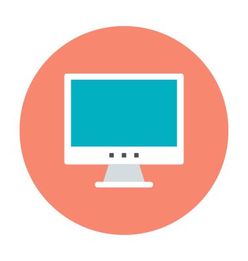 Monitör renkli vektör simgesi