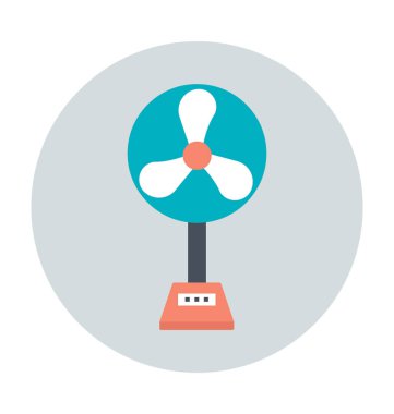 Ayaklı Fan renkli renkli vektör simgesi