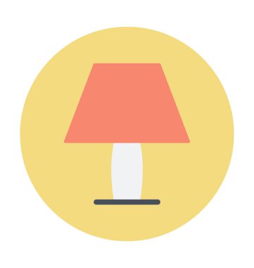Masa lambası renkli vektör simgesi