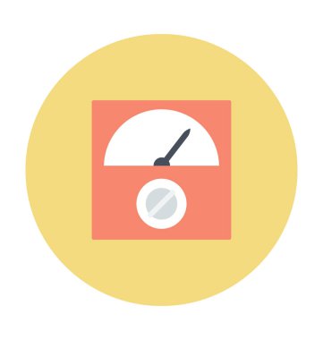 Ağırlık ölçek renkli vektör simgesi