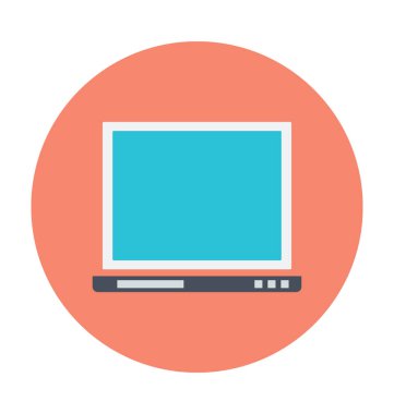 Laptop renkli vektör simgesi