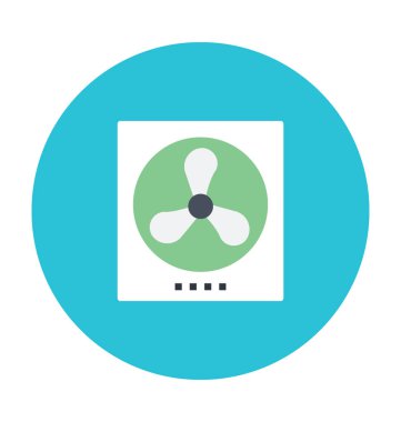 Elektrikli ısıtıcı renkli renkli vektör simgesi