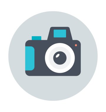 Kamera renkli vektör simgesi