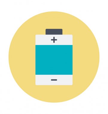 Mobil pil renkli vektör simgesi