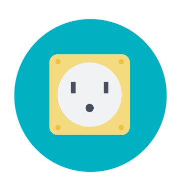 Soket renkli vektör simgesi