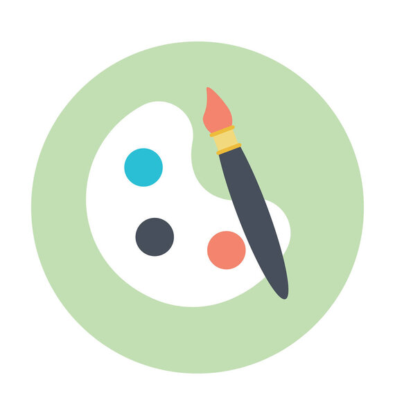 Paint Palette Colored Vector Icon