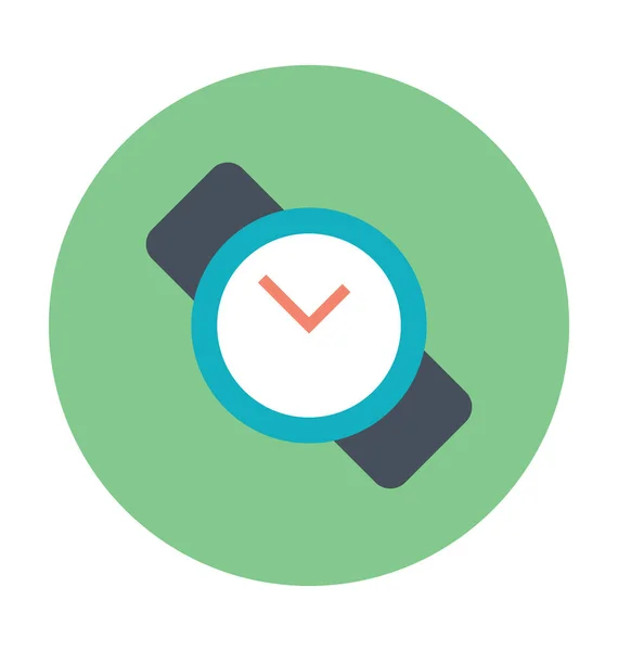 Wristwatch Colored Vector Icon — Stock Vector