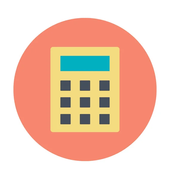 Kalkulačka Barevné Vektorové Ikony — Stockový vektor