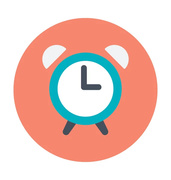 Relógio Alarme Colorido Vetor Ícone —  Vetores de Stock
