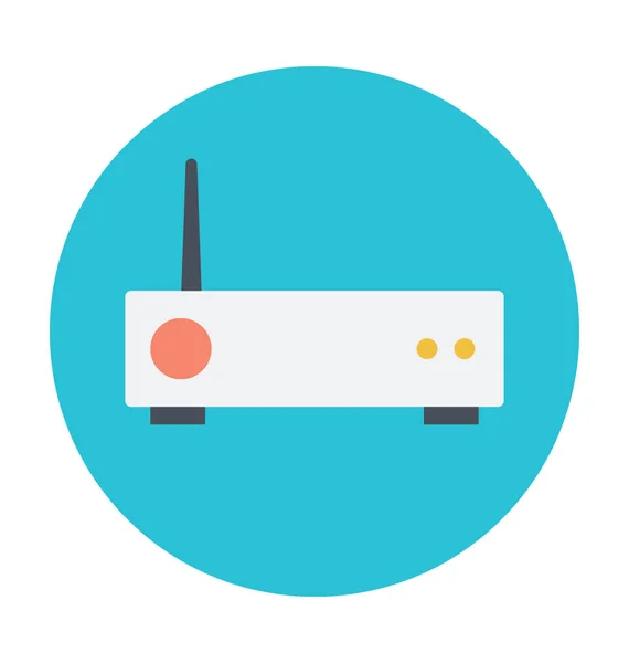 Icona Vettoriale Colorata Del Router Wifi — Vettoriale Stock