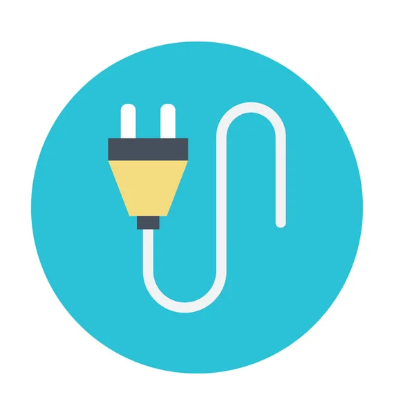 Plug Color Vector Icono — Vector de stock