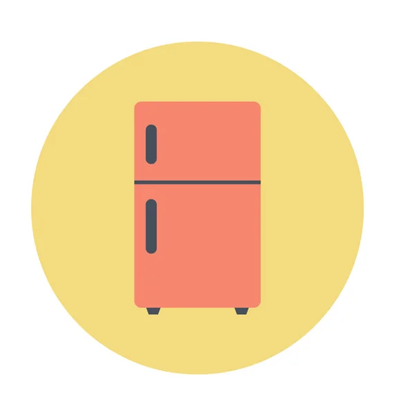 Icono Vector Color Refrigerador — Archivo Imágenes Vectoriales