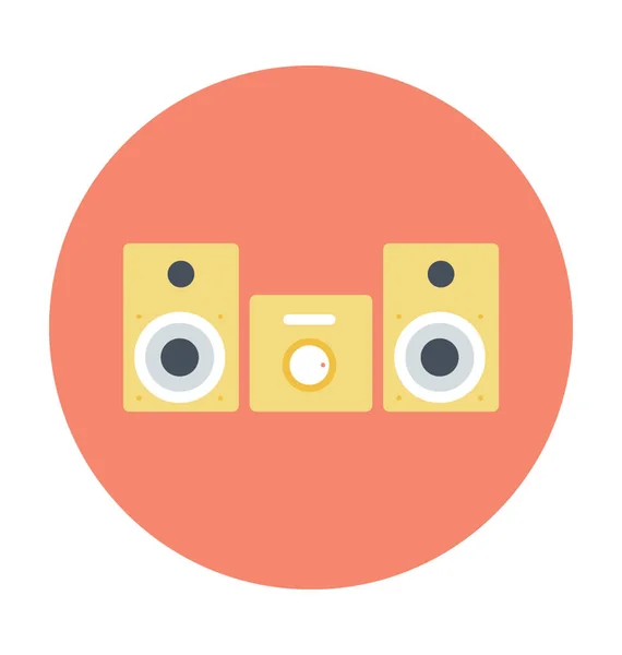 Stereo System Colored Icon — стоковый вектор