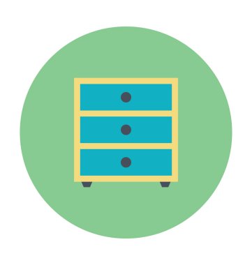 Çekmeceli renkli vektör simgesi