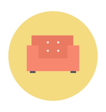 Kanepe renkli vektör simgesi