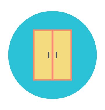 Dolap renkli vektör simgesi