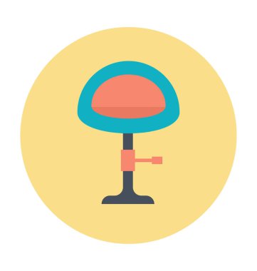 Bar sandalye renkli vektör simgesi