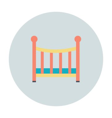 Bebek beşik renkli vektör simgesi