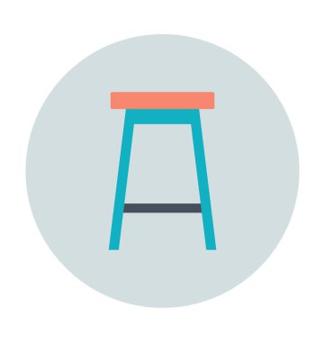 Bar tabure renkli vektör simgesi