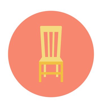 Sandalye renkli vektör simgesi