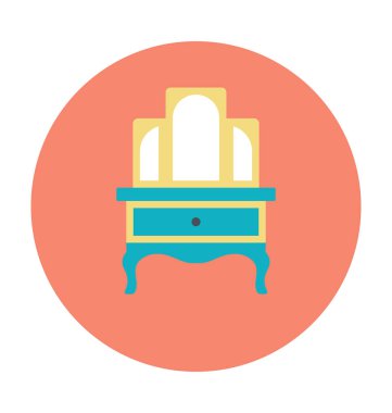 Vanity tablo renkli vektör simgesi