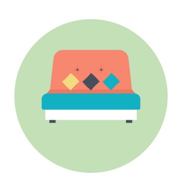 Kanepe renkli vektör simgesi