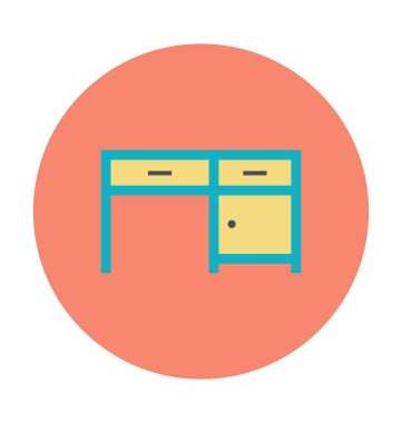 Resepsiyon çekmeceler renkli vektör simgesi