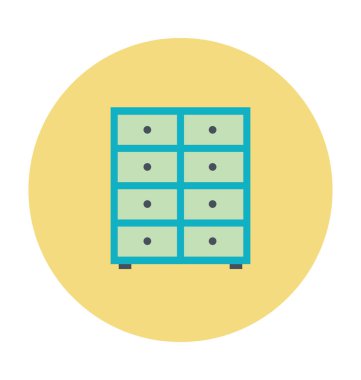 Çekmeceli renkli vektör simgesi