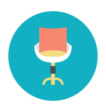 Örgü sandalye renkli vektör simgesi