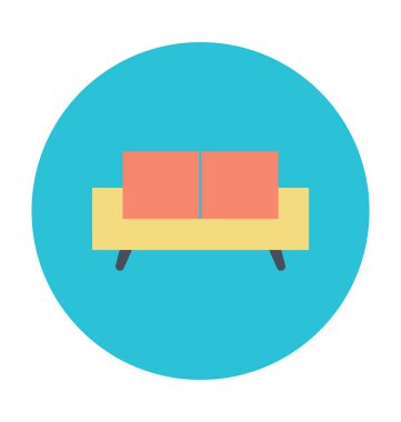 Kanepe renkli vektör simgesi