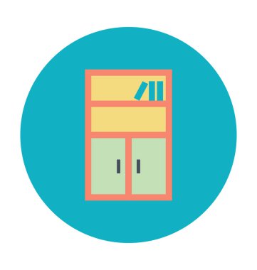 Kabine renkli vektör simgesi