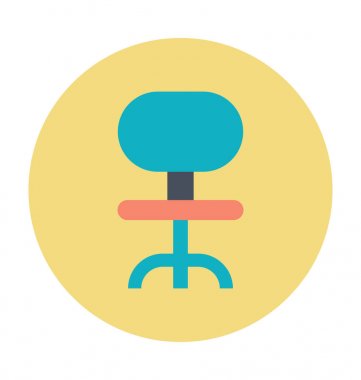 Örgü sandalye renkli vektör simgesi