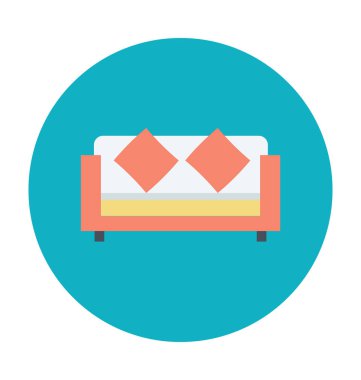 Kanepe renkli vektör simgesi